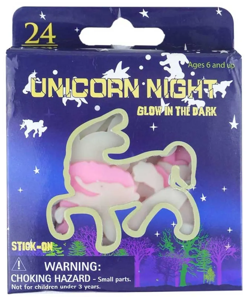 Glow in the Dark Unicorn Stick-Ons